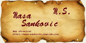 Maša Sanković vizit kartica